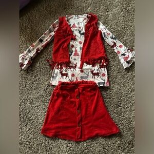 Sparkle in pink 3 piece Christmas girls 8-10 set